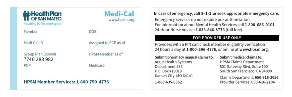 Medi-Cal ID Card 2024